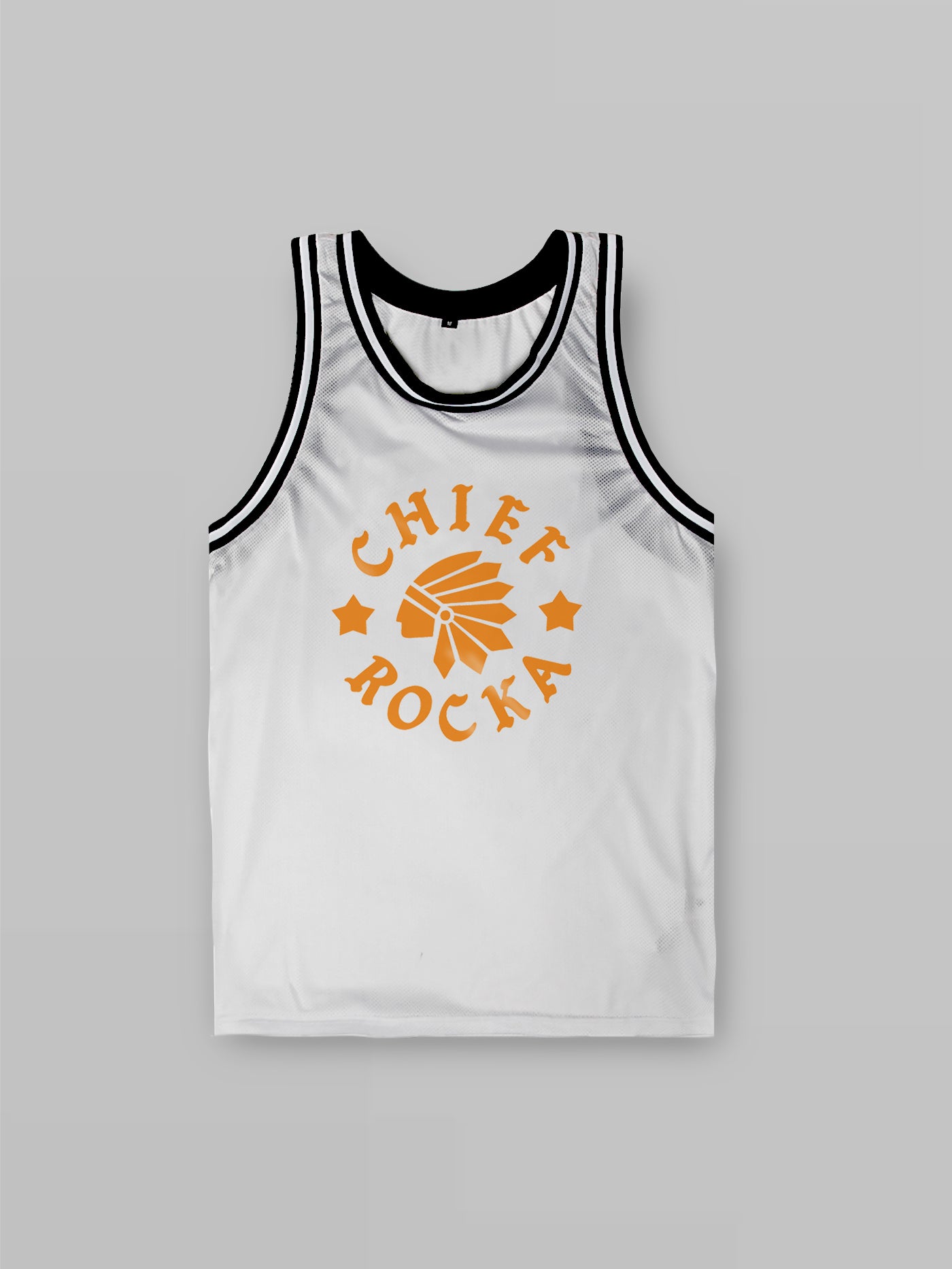 'Chief Rocka' Mesh Tank White