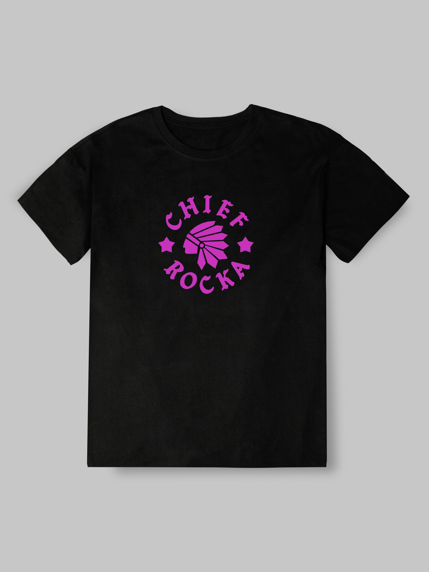 'Chief Rocka' Boyfriend Tee Black