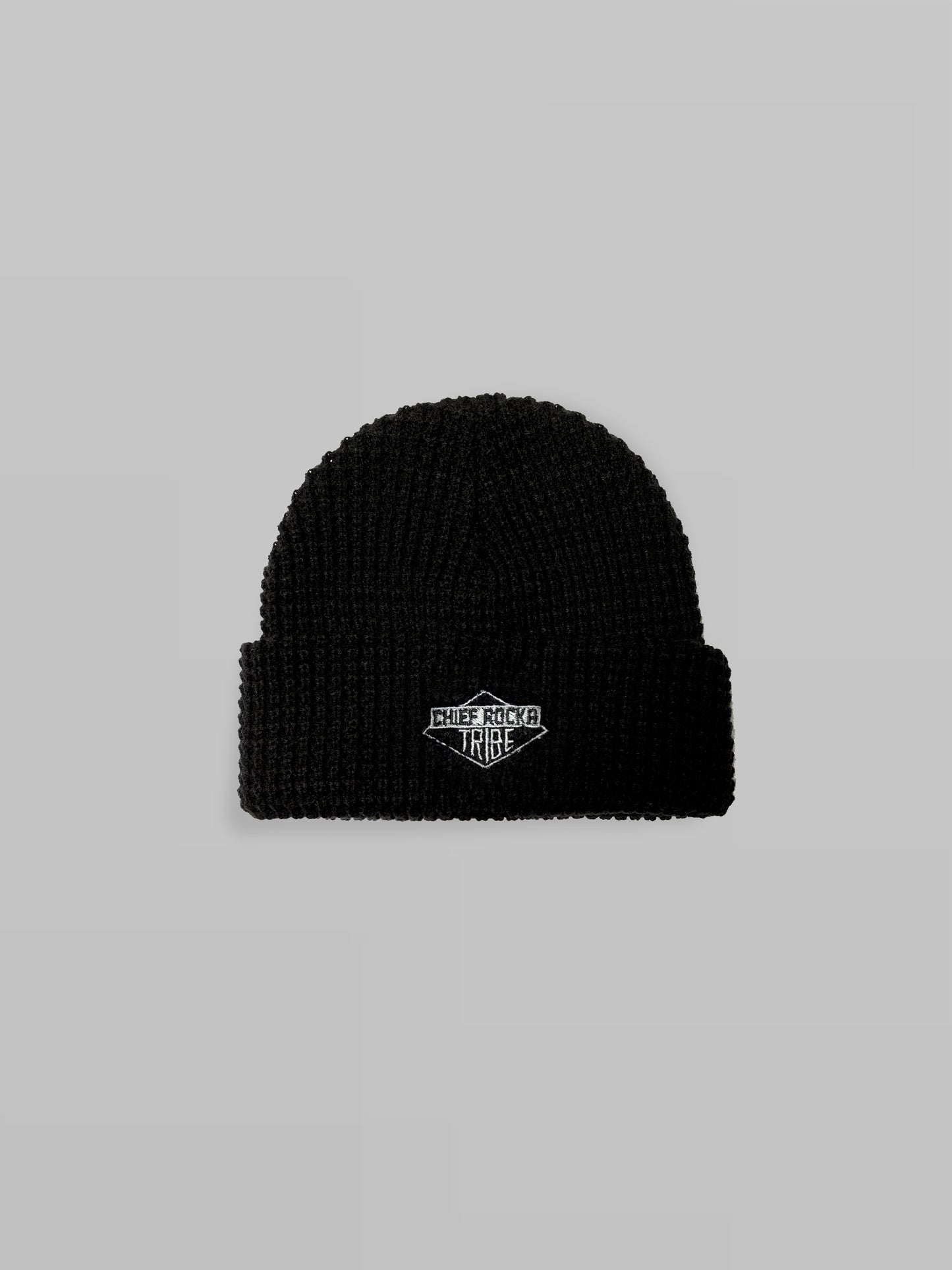 Tribe' Waffle Beanie Black