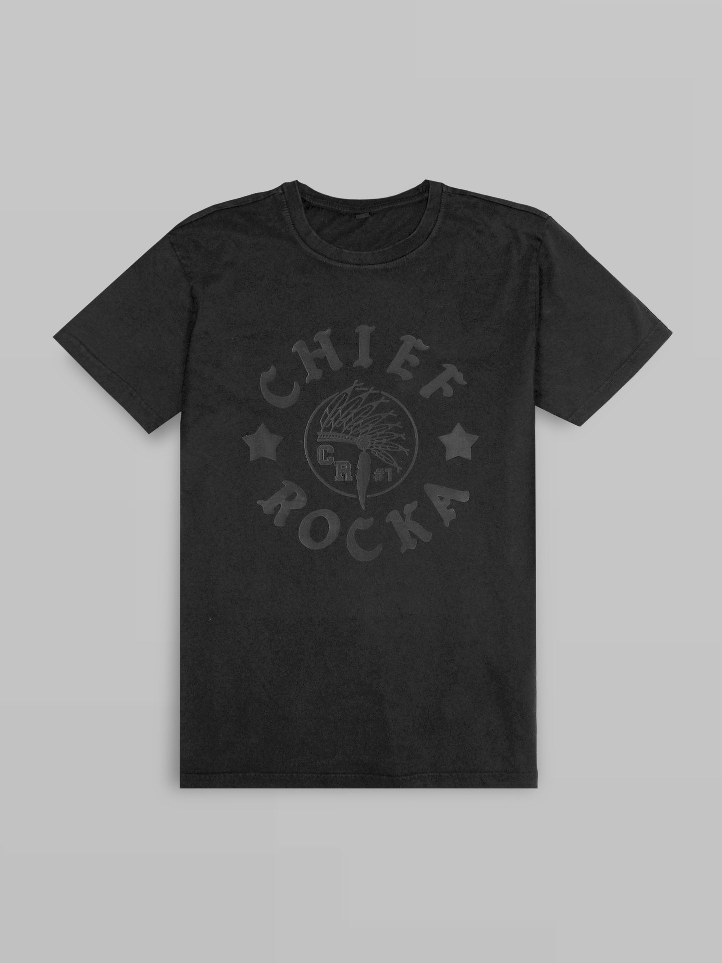'Gang' Acid Wash T-Shirt Black