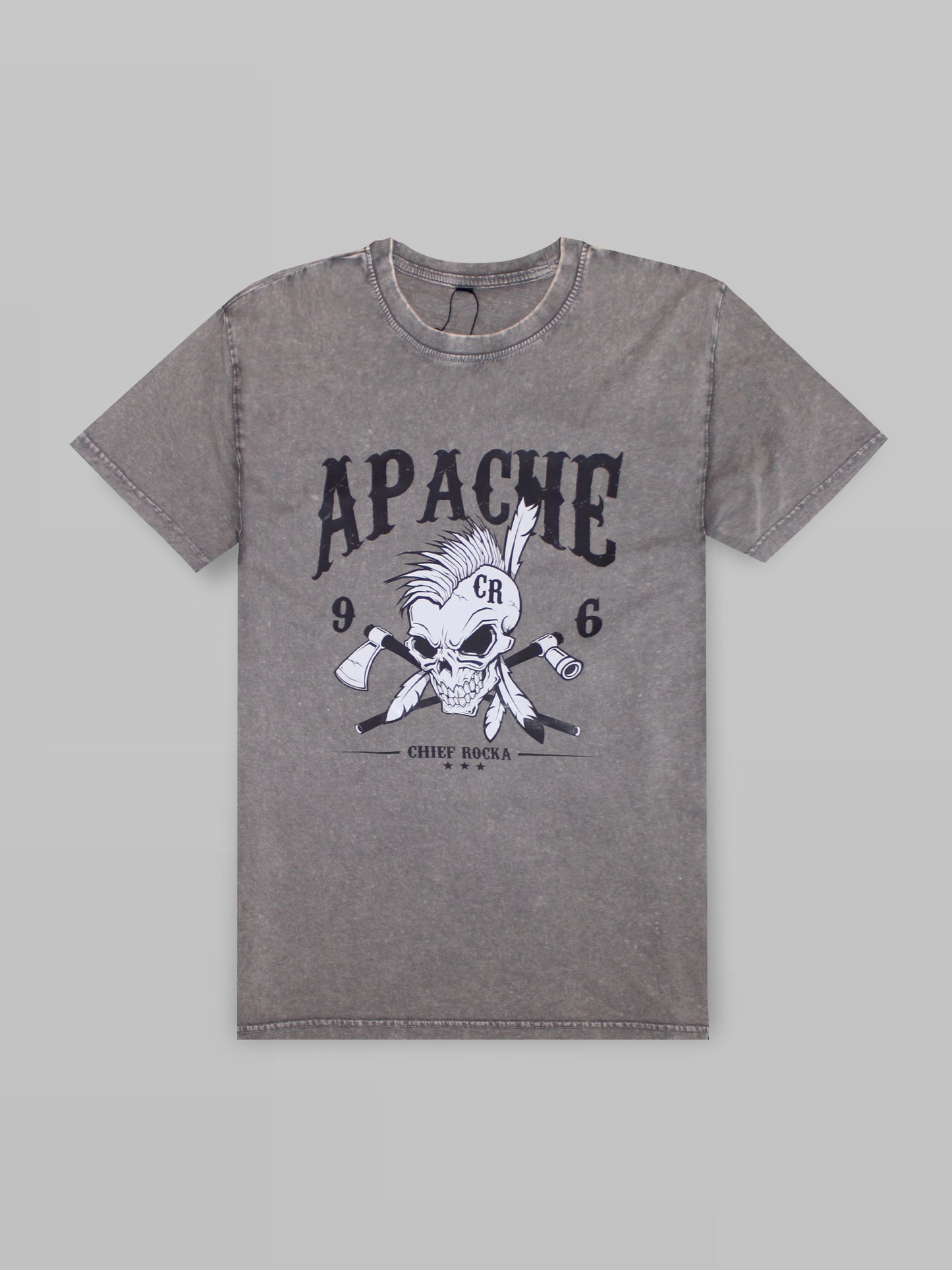 'Apache' Acid Wash T-Shirt Asphalt