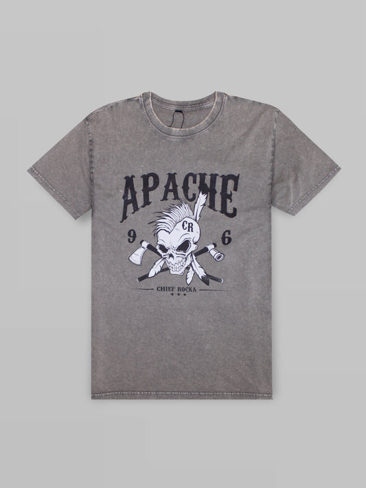 'Apache' Acid Wash T-Shirt Asphalt