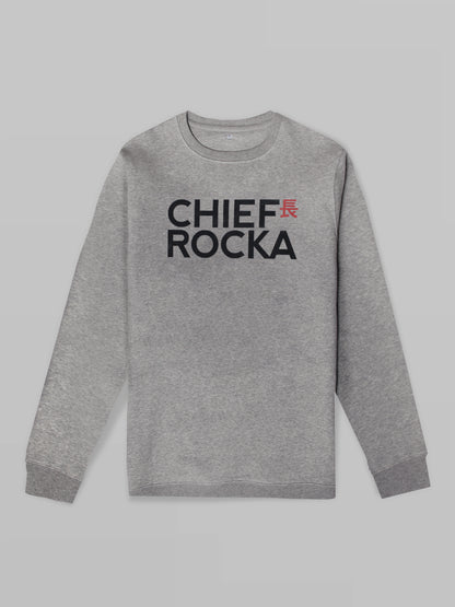 'Chief Rocka' Crew Neck Sweat  Grey