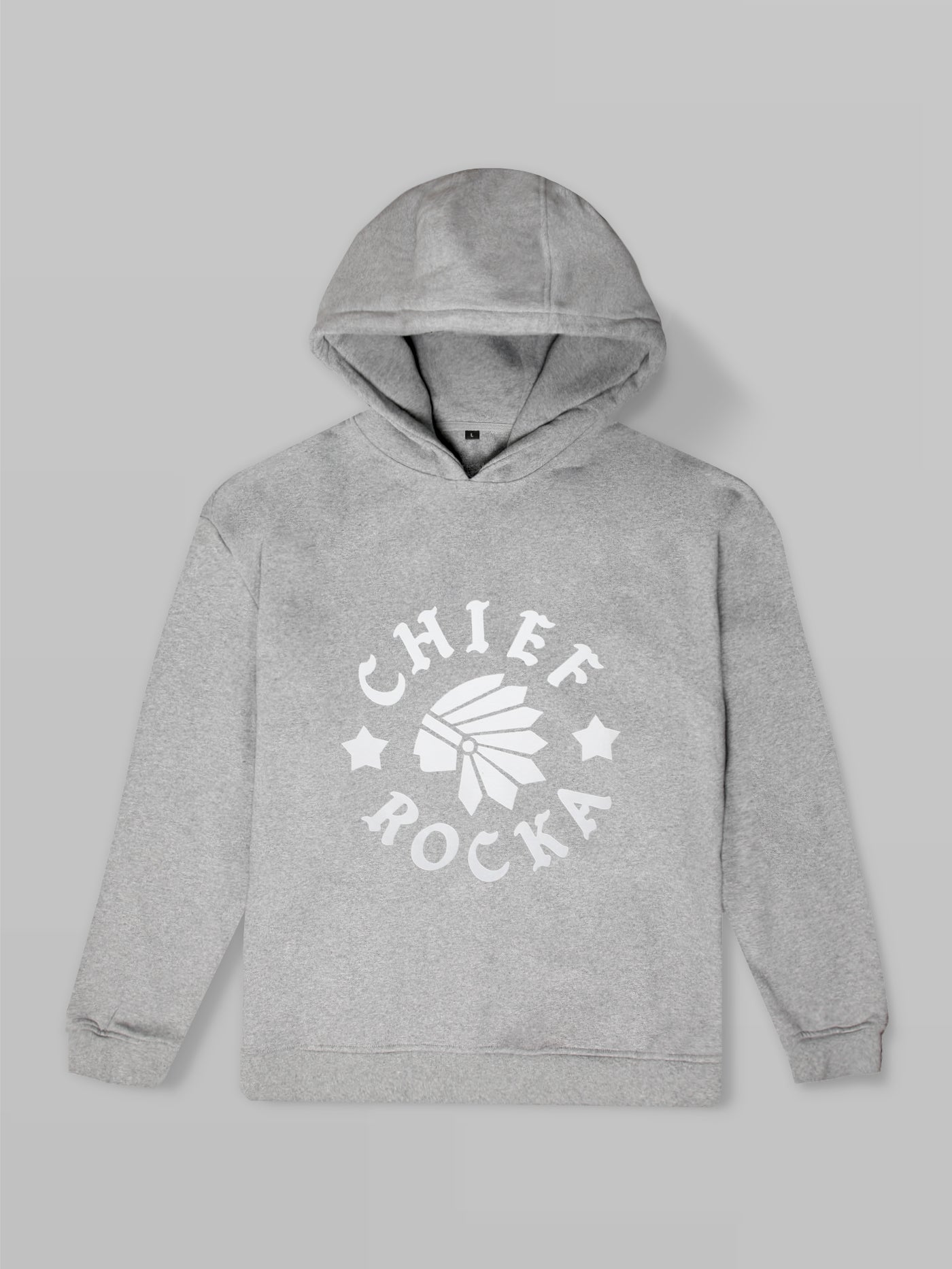 'Classic Chief Rocka' Oversize Hoodie Grey