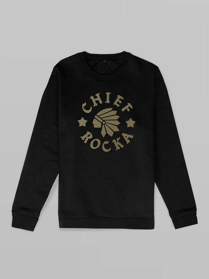 'Classic Chief Rocka' Crew Neck Sweat Black